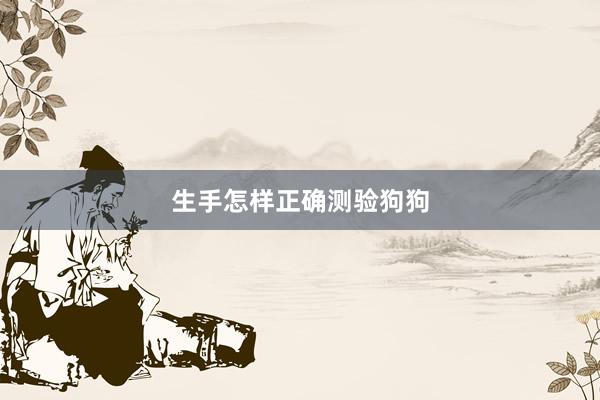 生手怎样正确测验狗狗